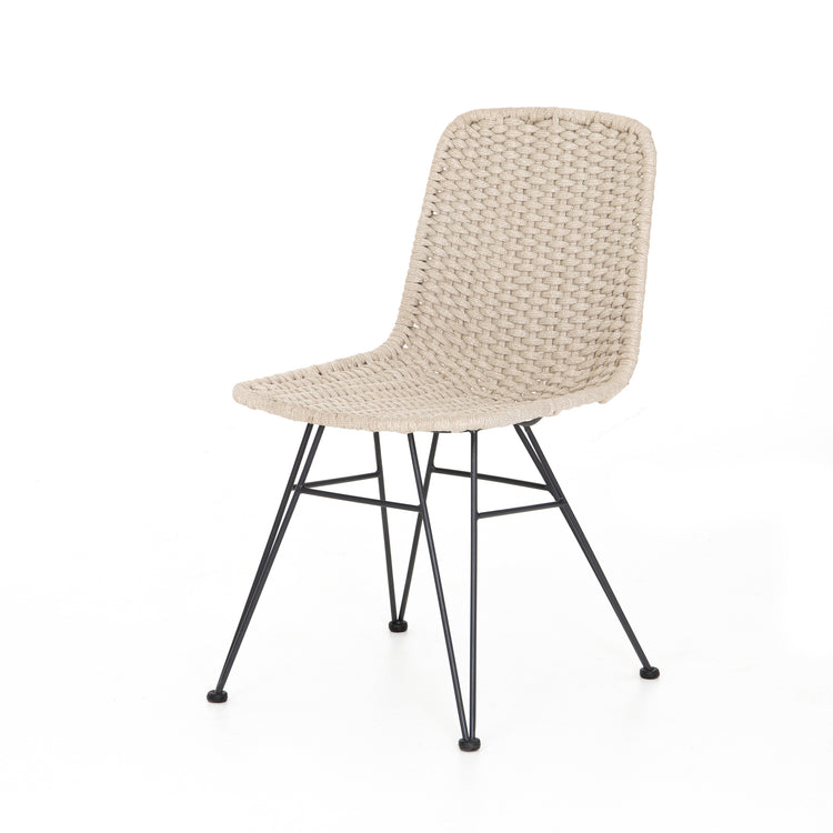 Silla de comedor exterior color cuerda natural Fabien.