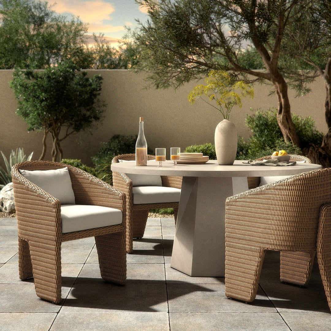 Silla de comedor para exteriores de tres patas Armant