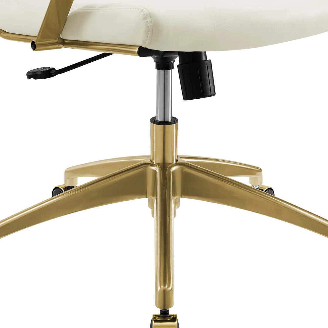 Silla de oficina blanco dorado Izzy