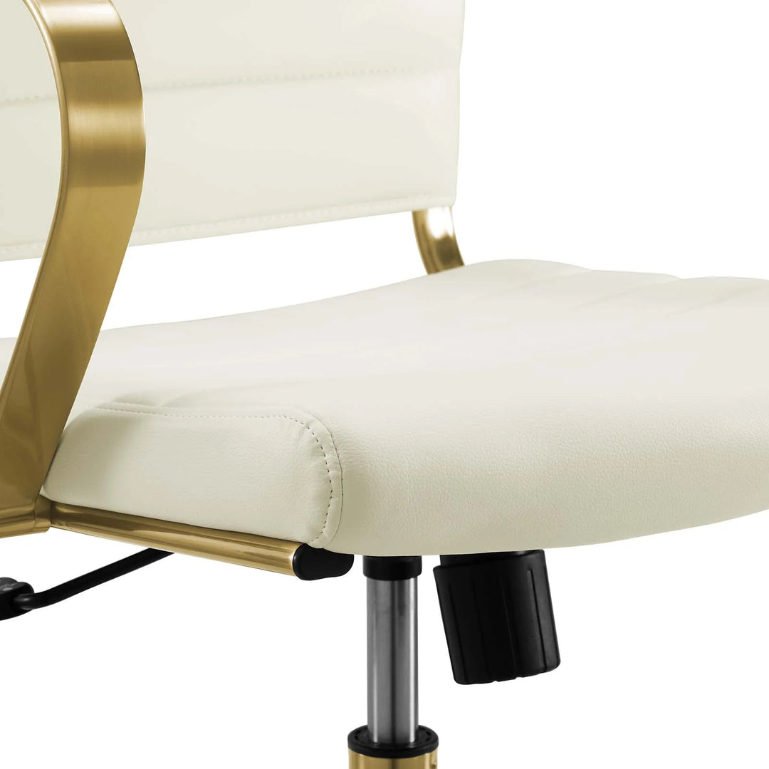 Silla de oficina blanco dorado Izzy