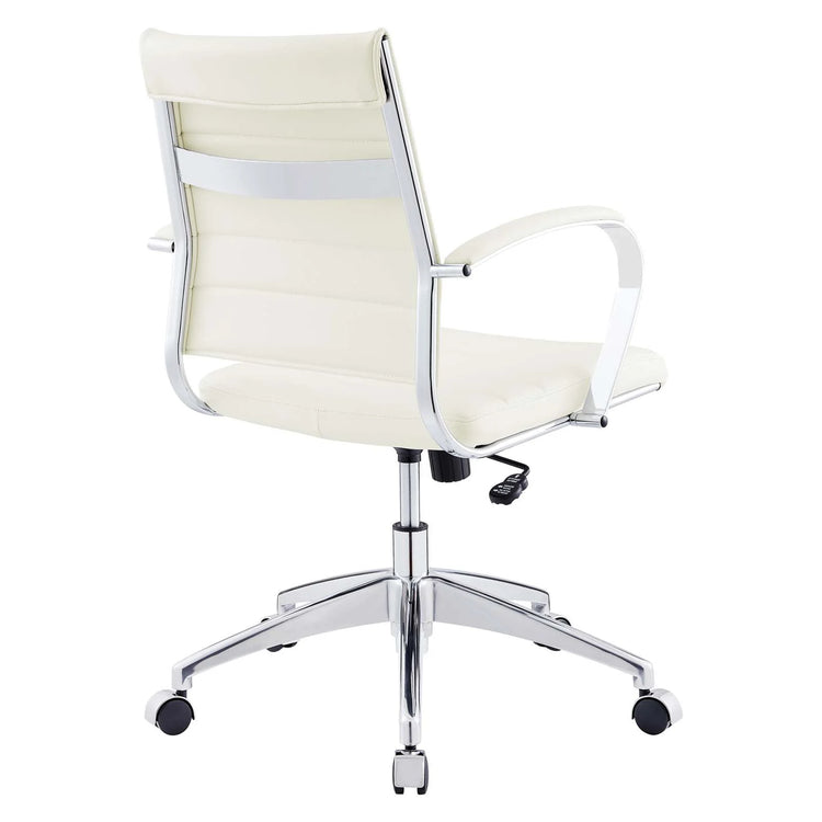Silla de oficina de respaldo medio blanco Zoa de espaldas.