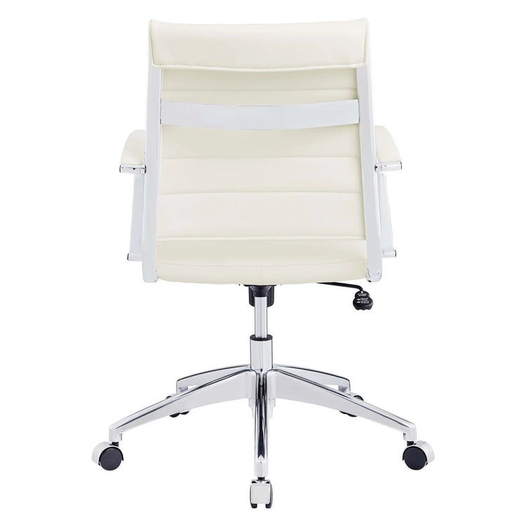 Silla de oficina de respaldo medio blanco Zoa de atrás.