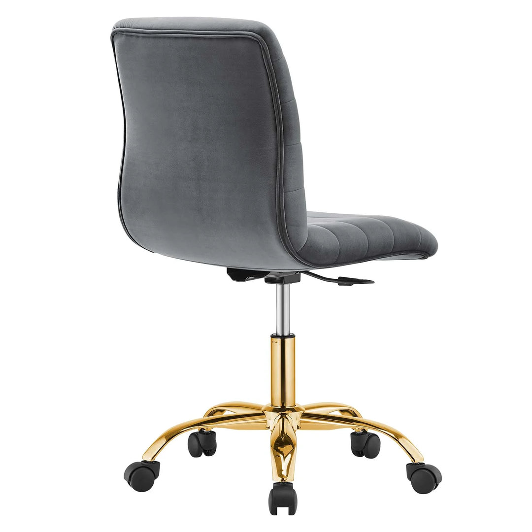 Silla de oficina de respaldo medio de terciopelo Mich