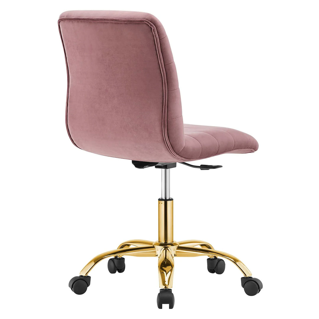 Silla de oficina de respaldo medio de terciopelo Mich