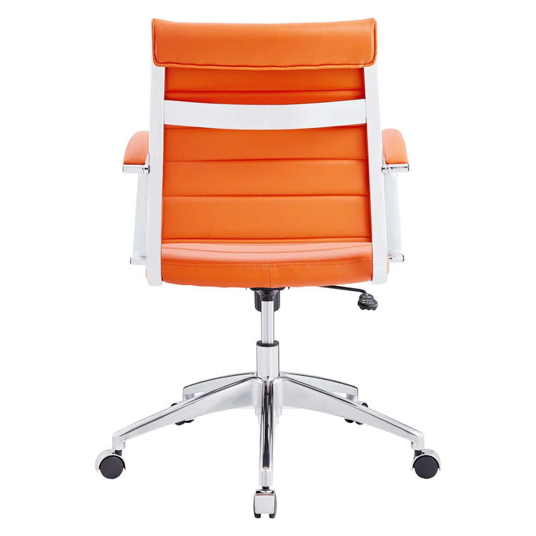 Silla de oficina de respaldo medio naranja Zoa de atrás.