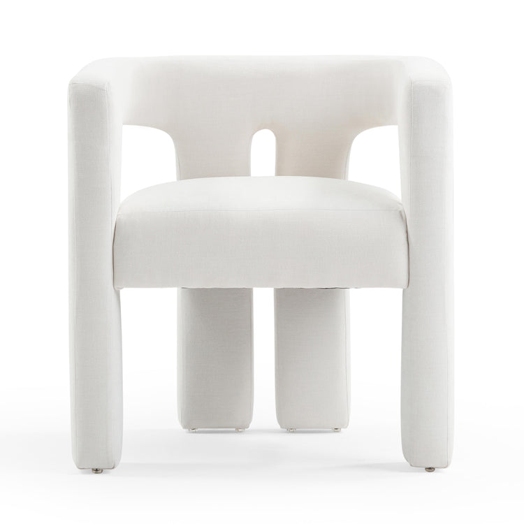 Silla de tela reciclada color bone Emile.
