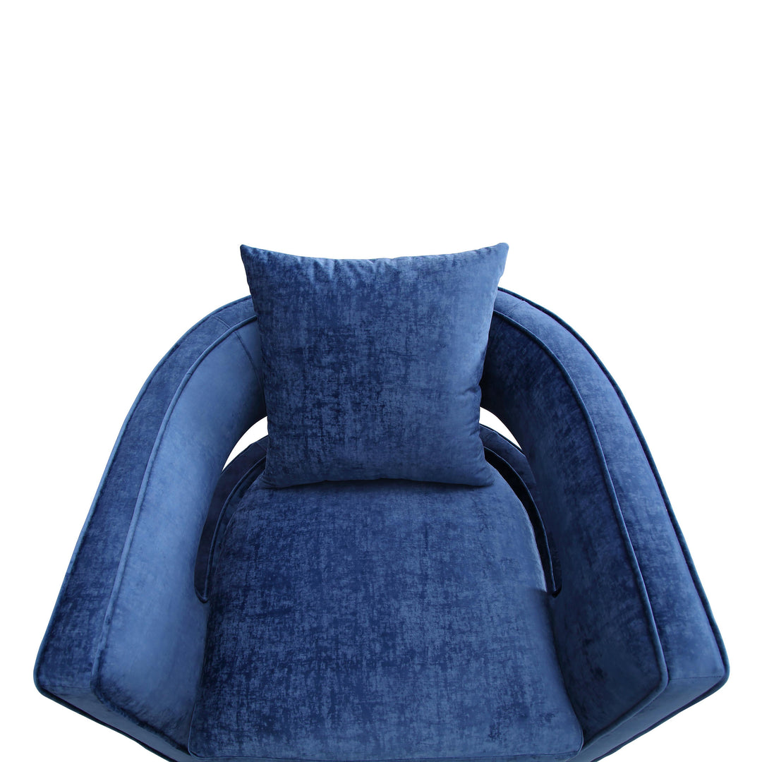 Silla de terciopelo giratoria Pelage