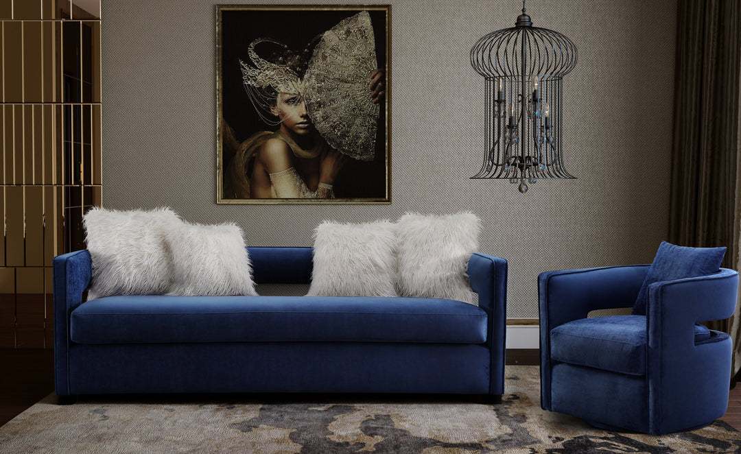 Silla de terciopelo giratoria Pelage