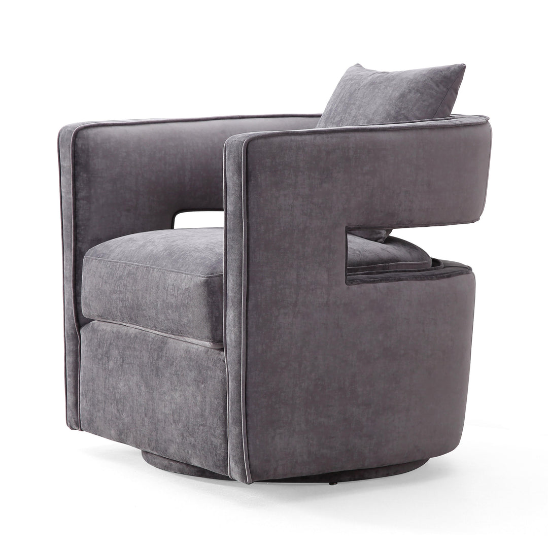 Silla de terciopelo giratoria Pelage
