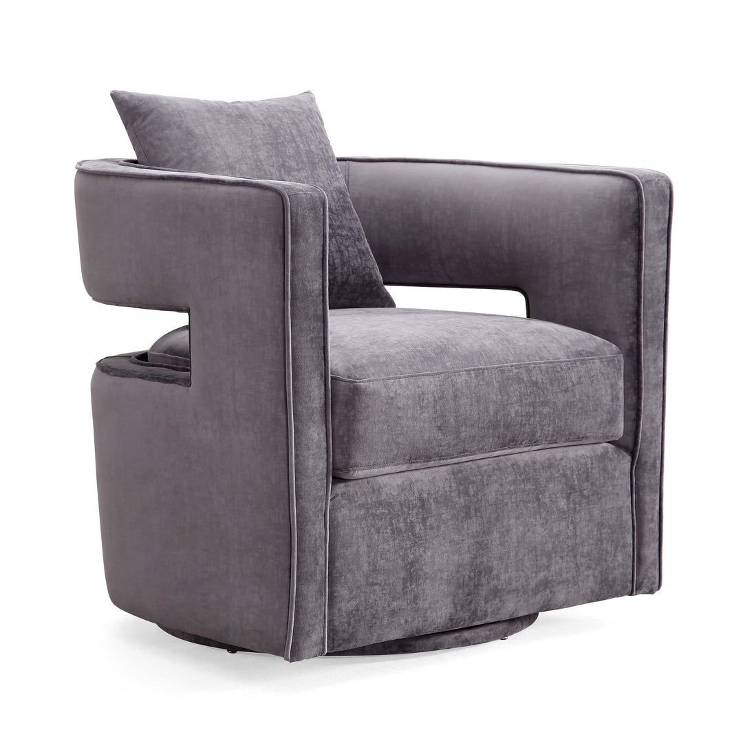 Silla de terciopelo giratoria Pelage
