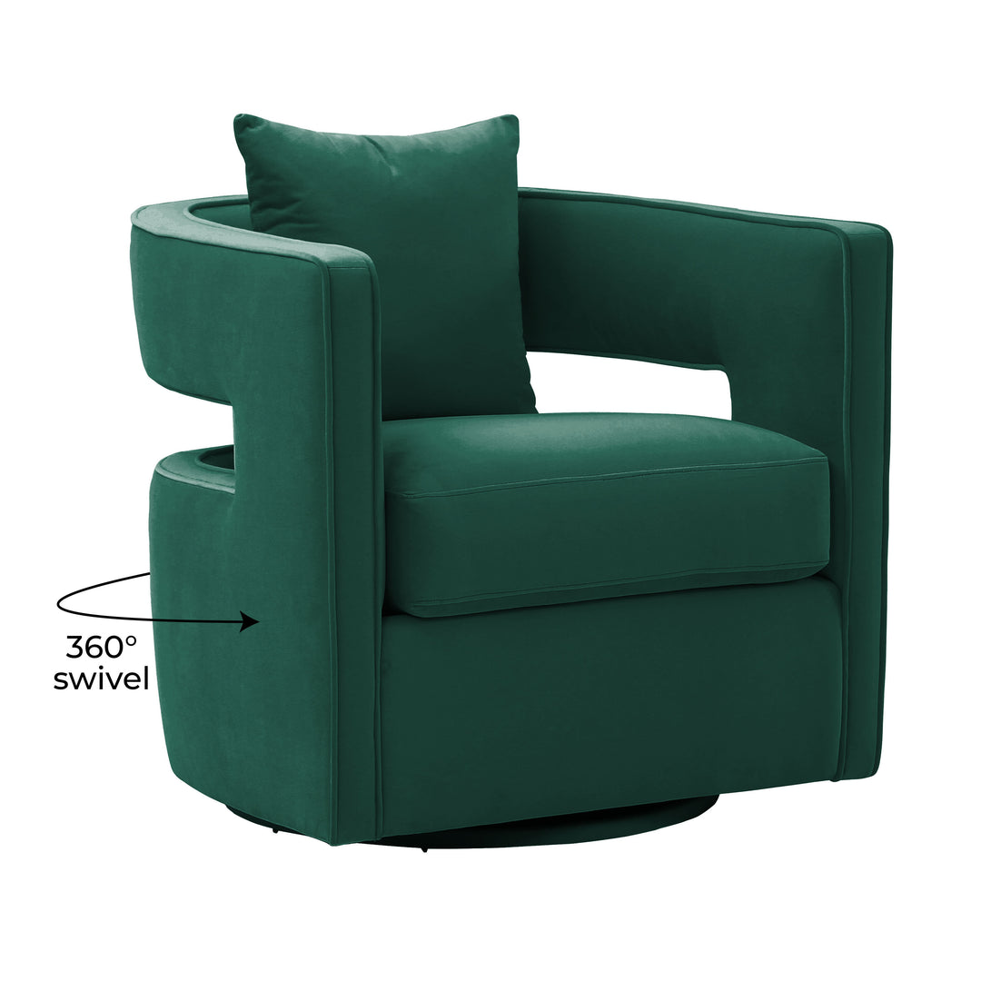Silla de terciopelo giratoria Pelage