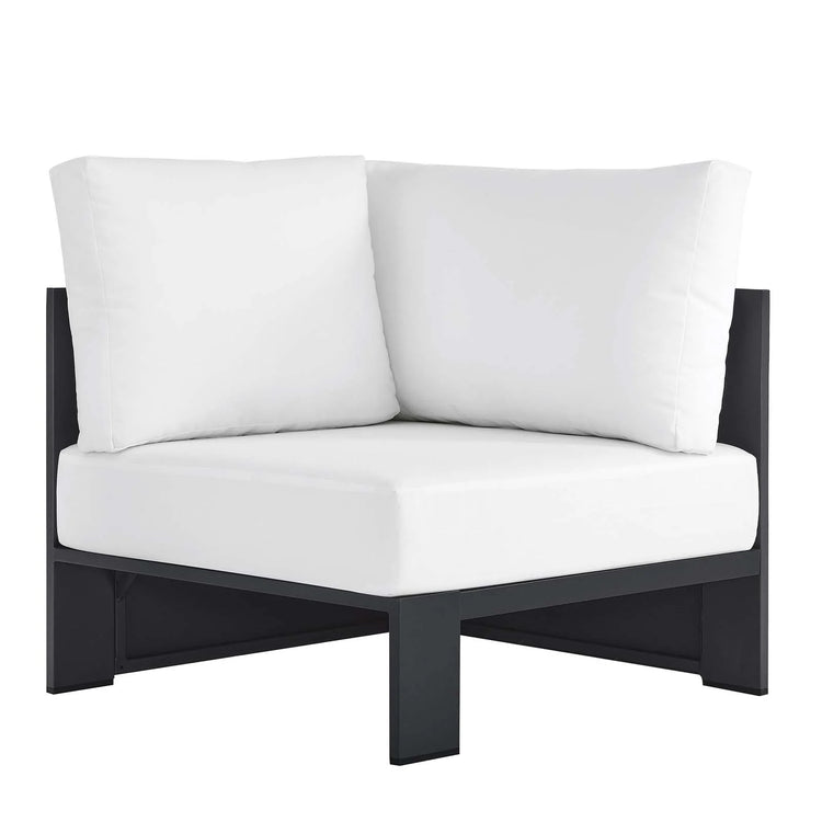 Silla esquinera blanco para exteriores de aluminio Neuba - Modular.