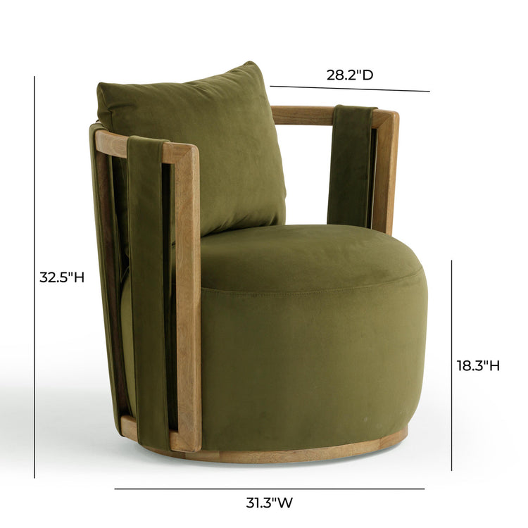Silla giratoria Tess color terciopelo dimensiones.