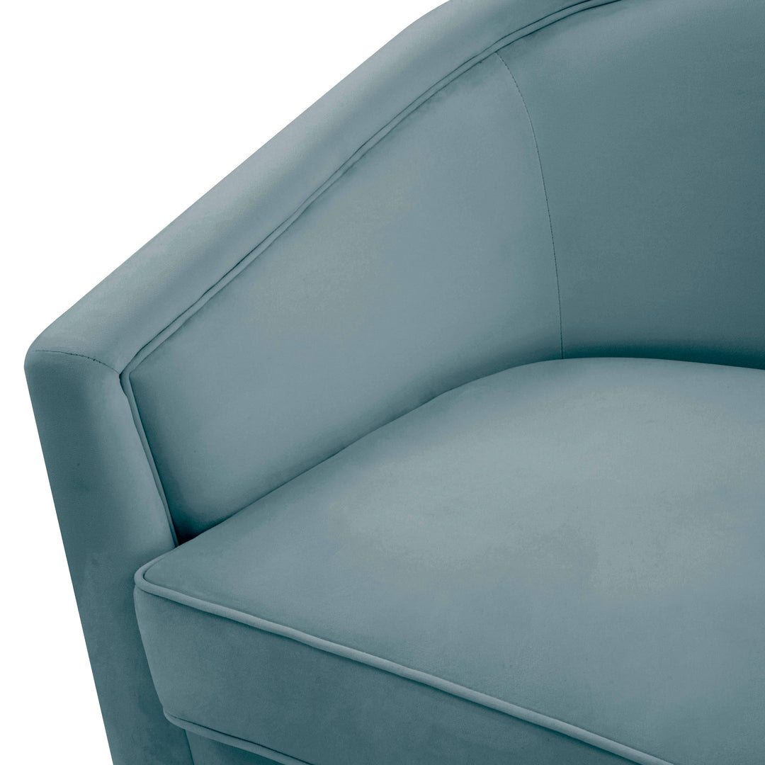 Silla giratoria de terciopelo Alcee