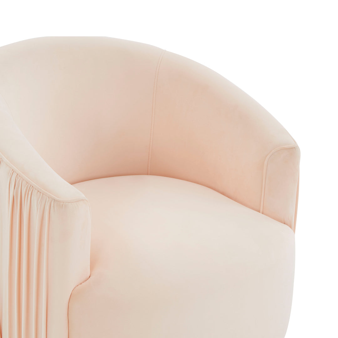 Silla giratoria de terciopelo Helicia