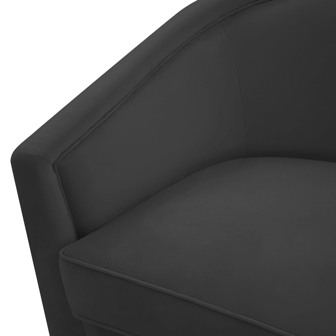 Silla giratoria de terciopelo Alcee