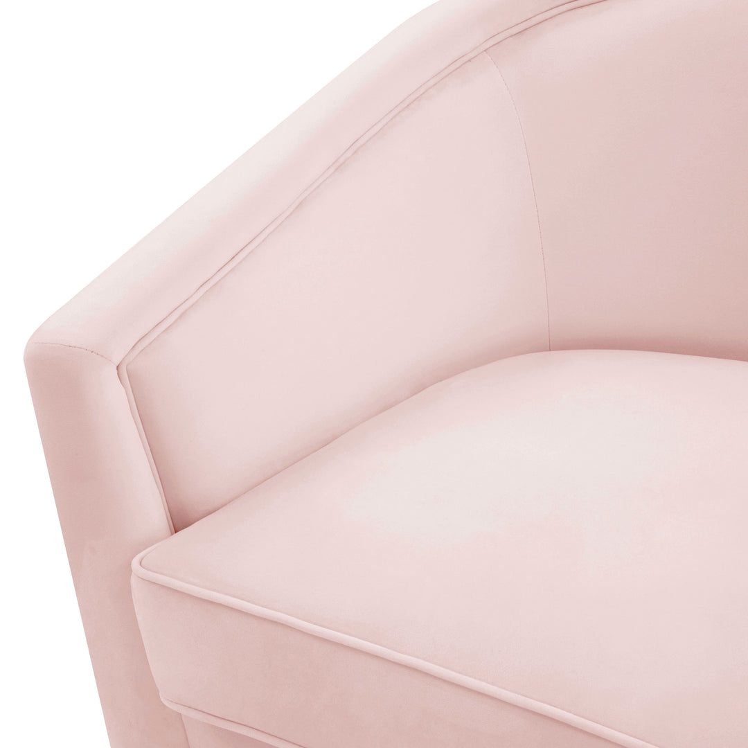 Silla giratoria de terciopelo Alcee