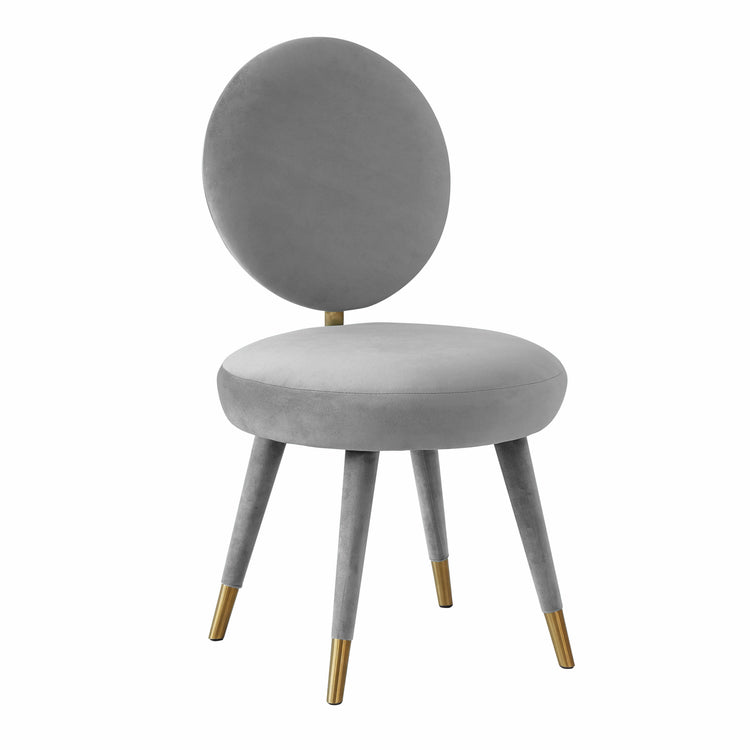 Silla mecedora de terciopelo gris claro Ellyn.