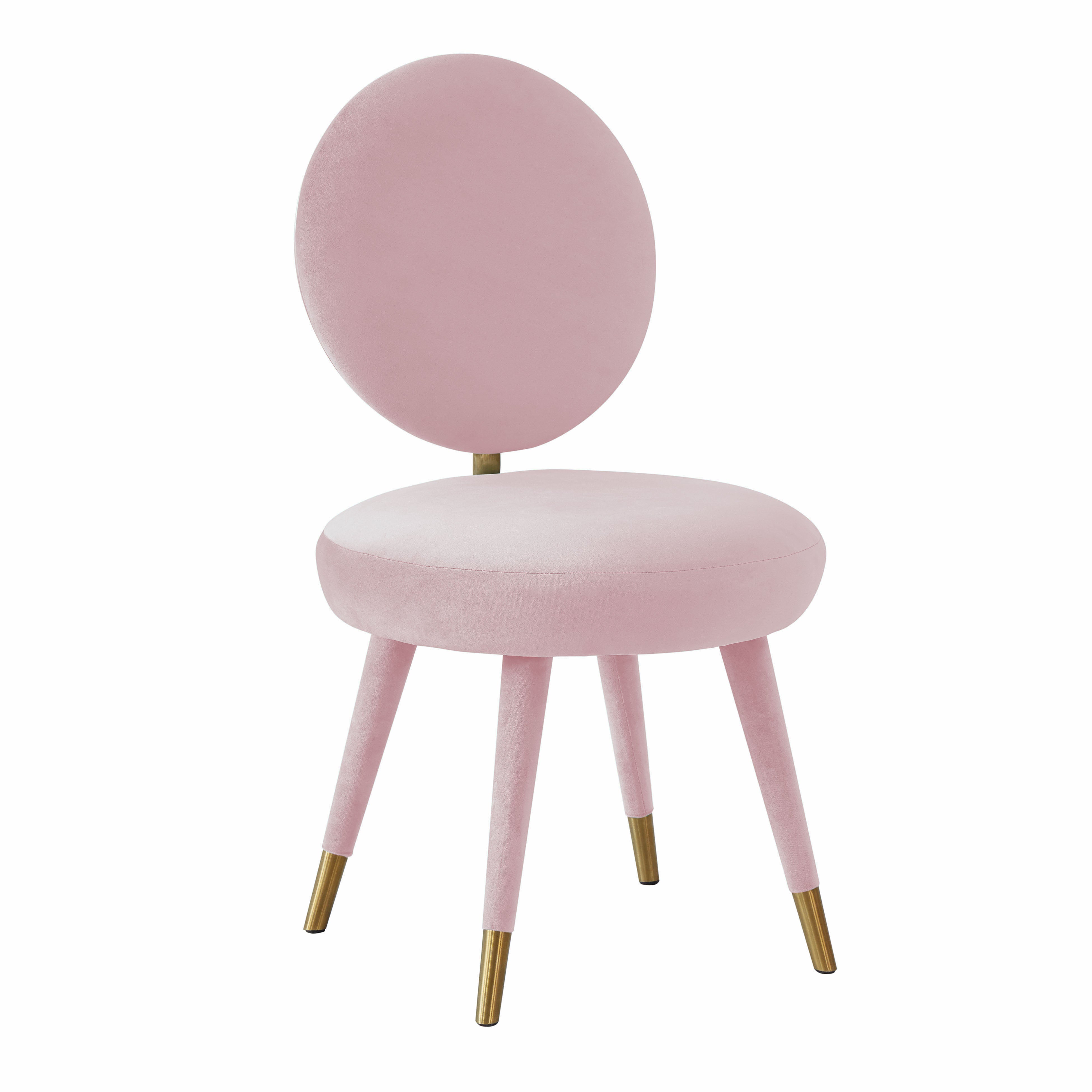 Silla mecedora de terciopelo rosa chicle Ellyn.