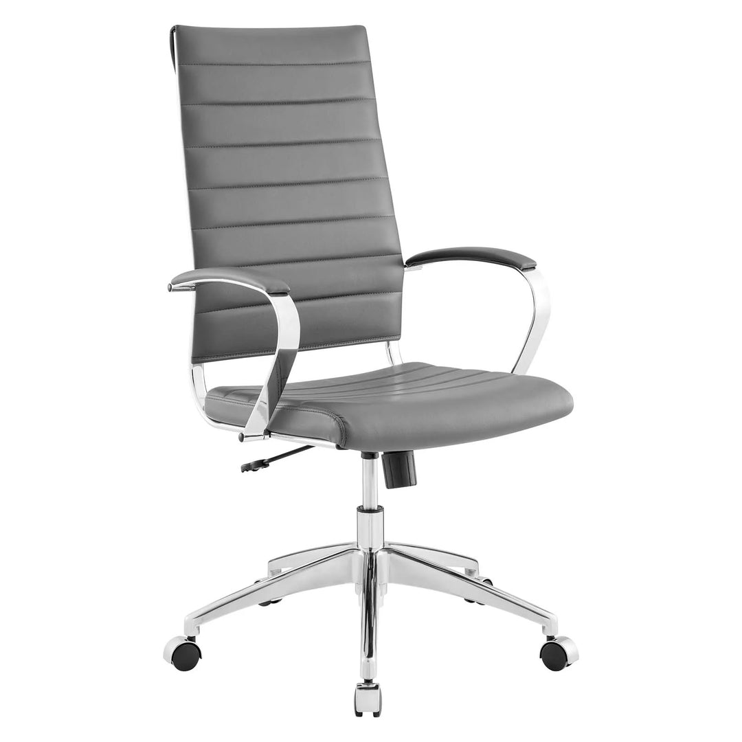 Silla para escritorio de respaldo alto gris Zoa.