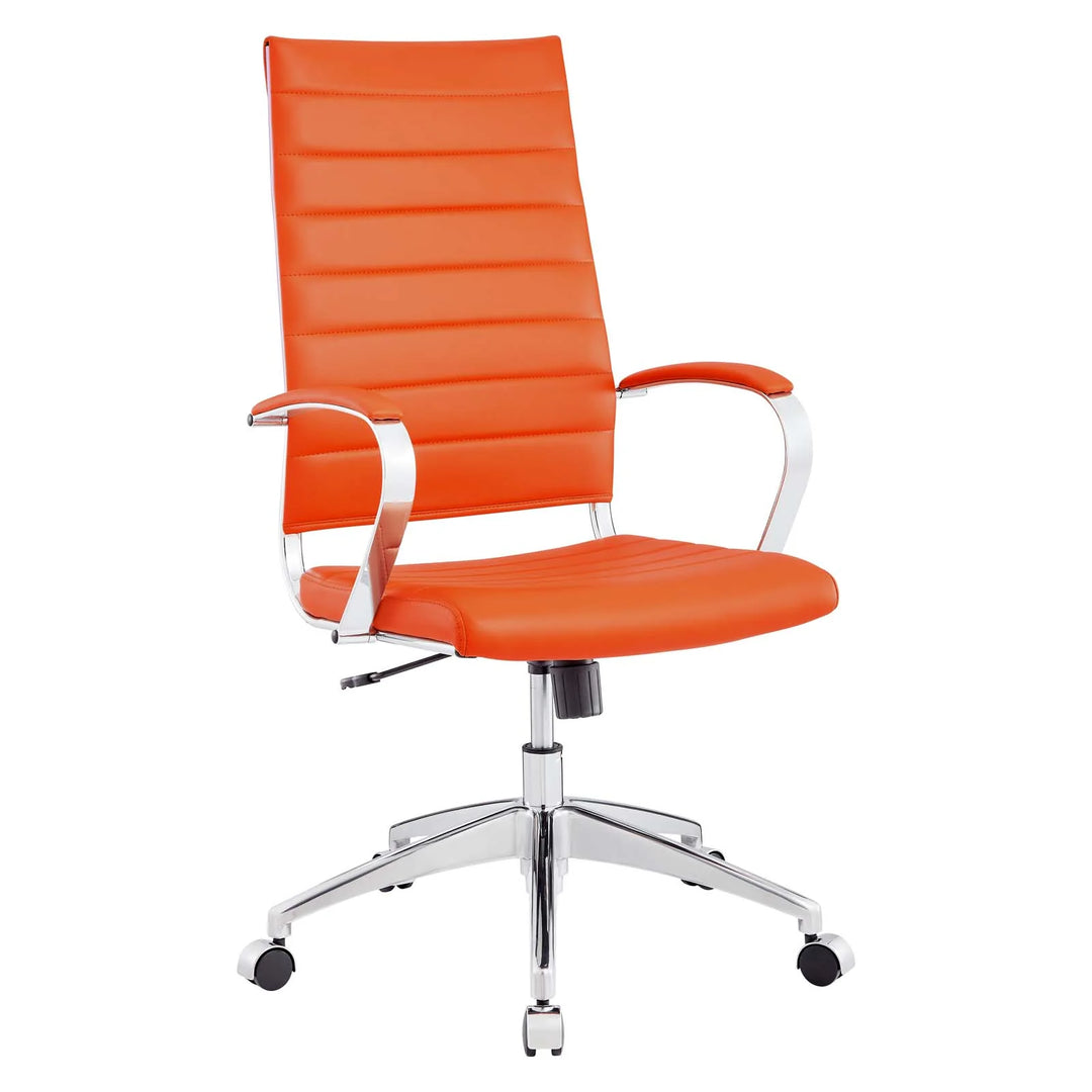 Silla para escritorio de respaldo alto naranja Zoa.