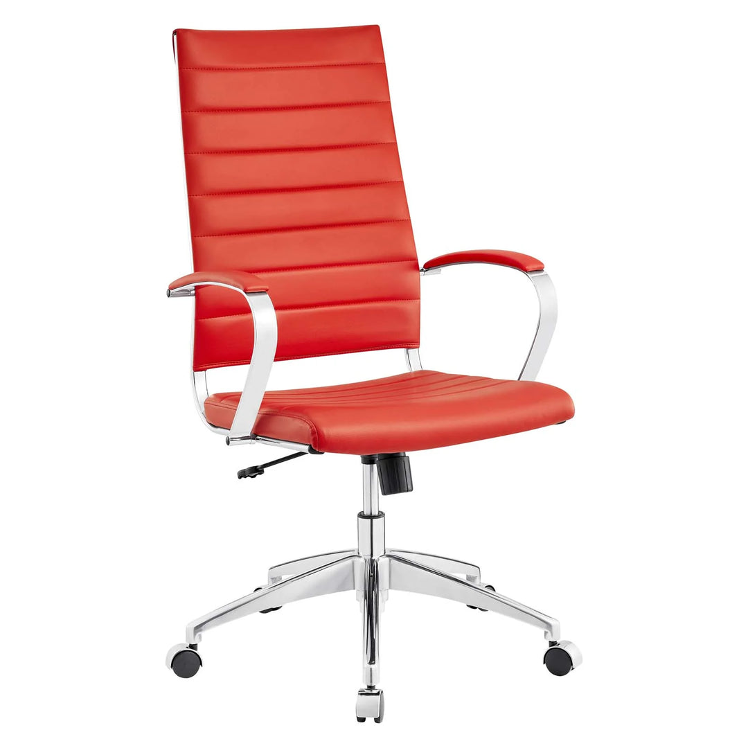 Silla para escritorio de respaldo alto rojo Zoa.