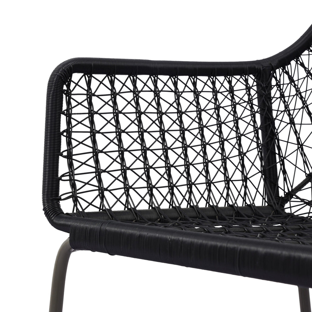 Silla tejida de comedor para exterior Yanis