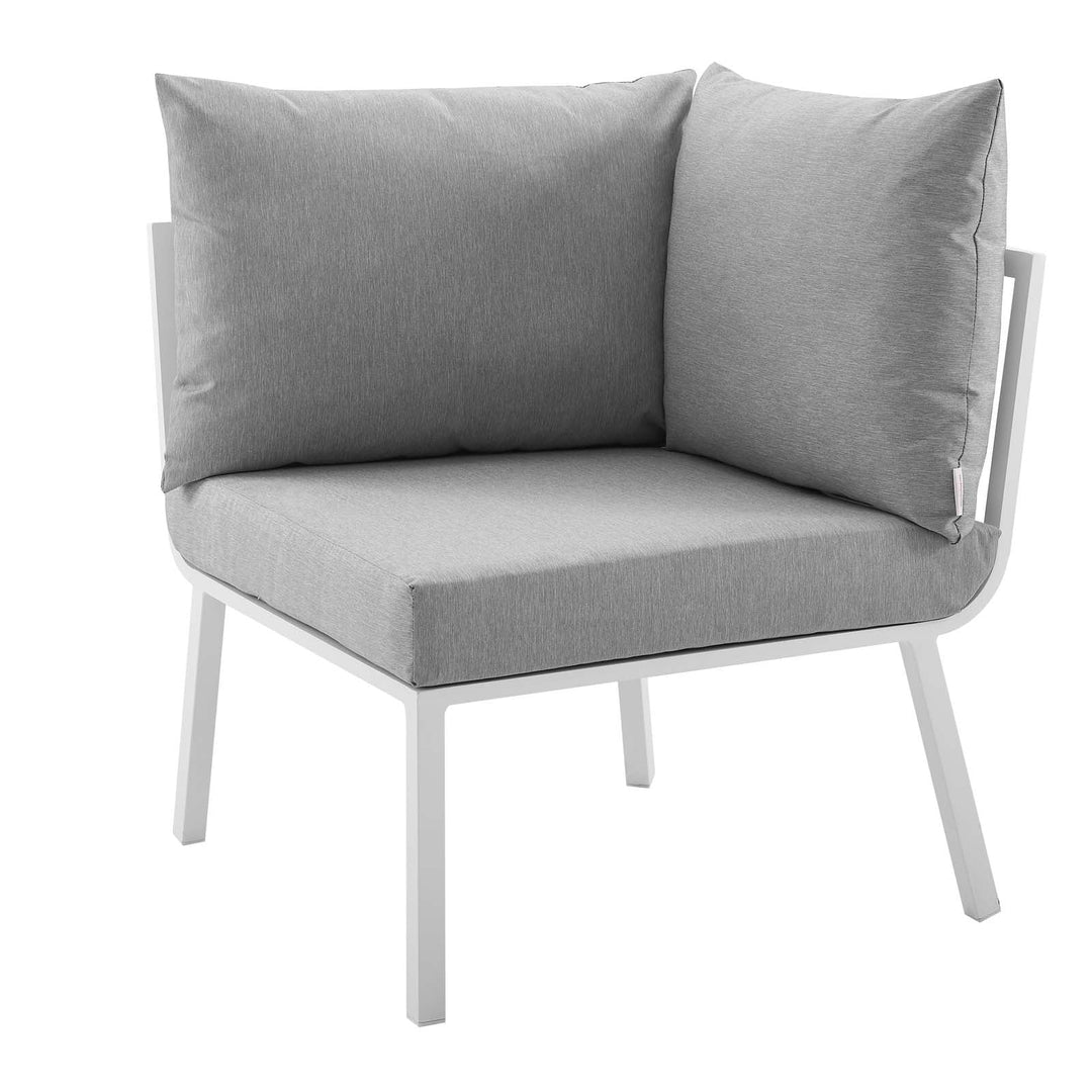 Sillón esquinero para exterior de aluminio Loana - modular