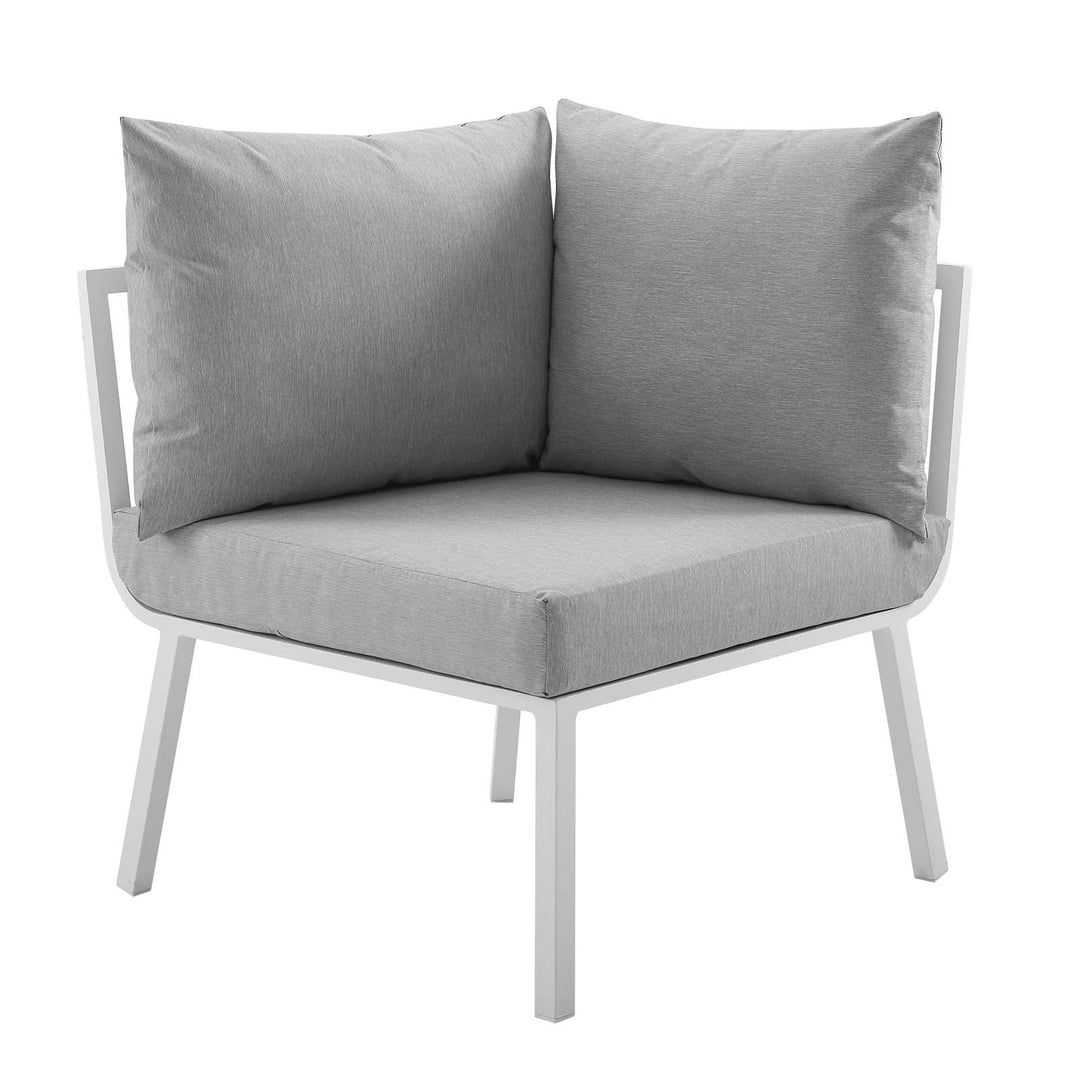 Sillón esquinero para exterior de aluminio Loana - modular