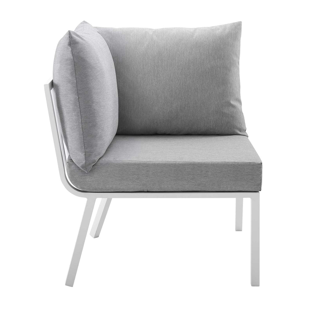 Sillón esquinero para exterior de aluminio Loana - modular