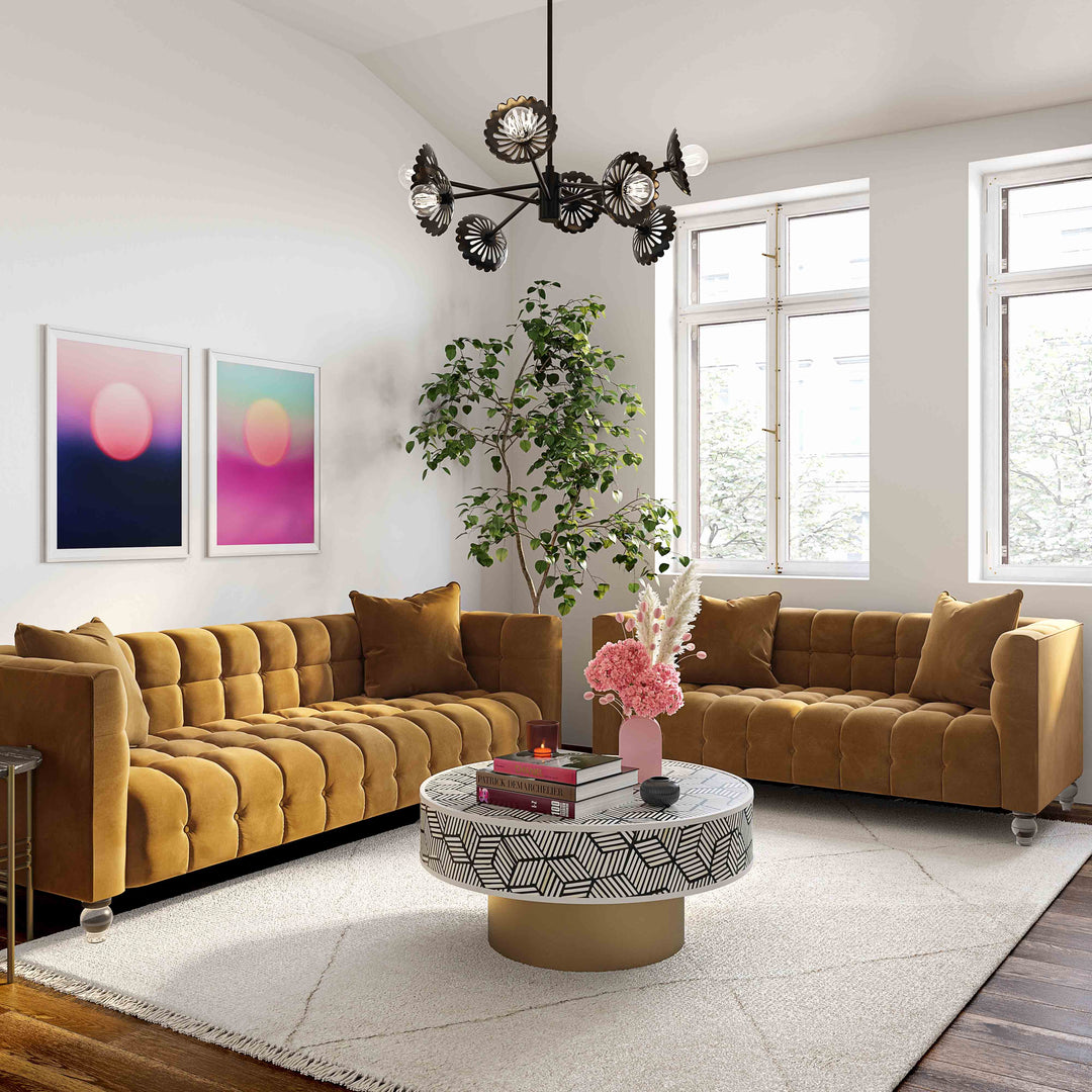 Sofá Loveseat de terciopelo Halima