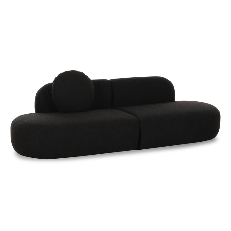 Sofá de boucle negro Ilonnka.