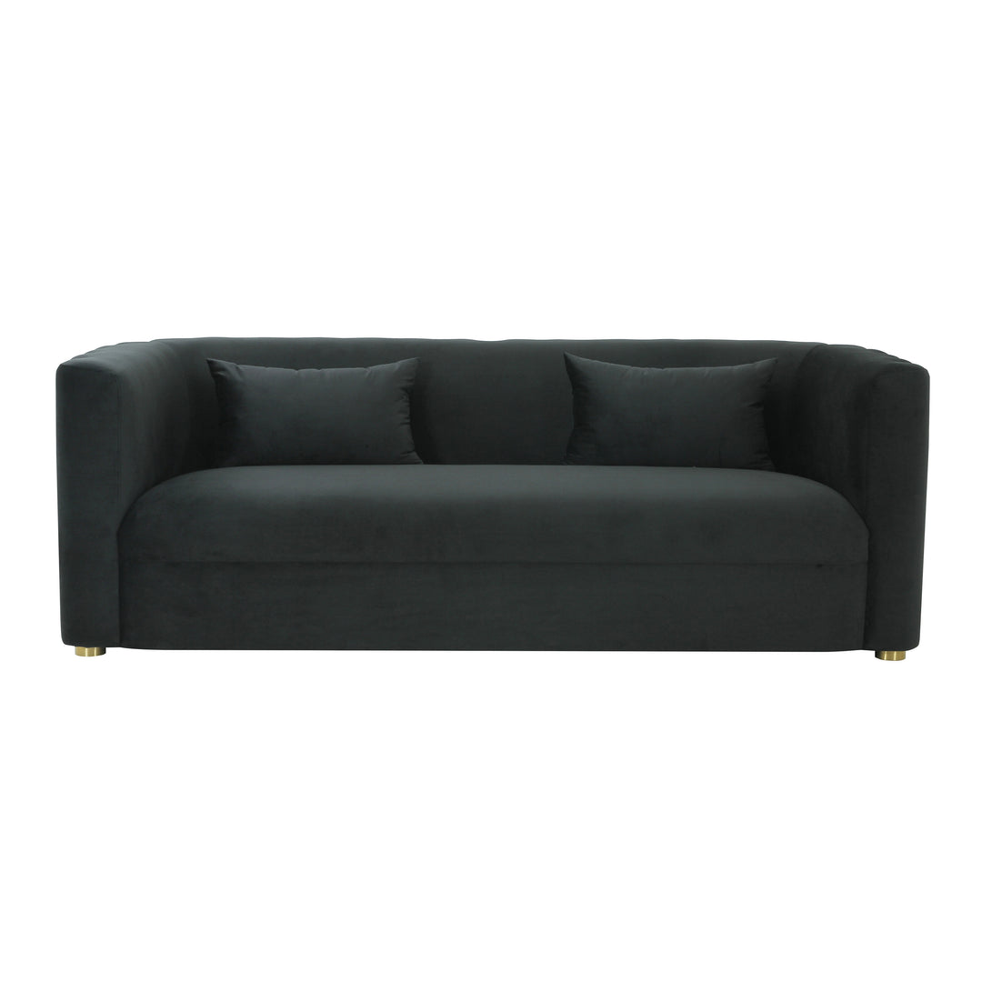 Sofá de terciopelo negro Anice