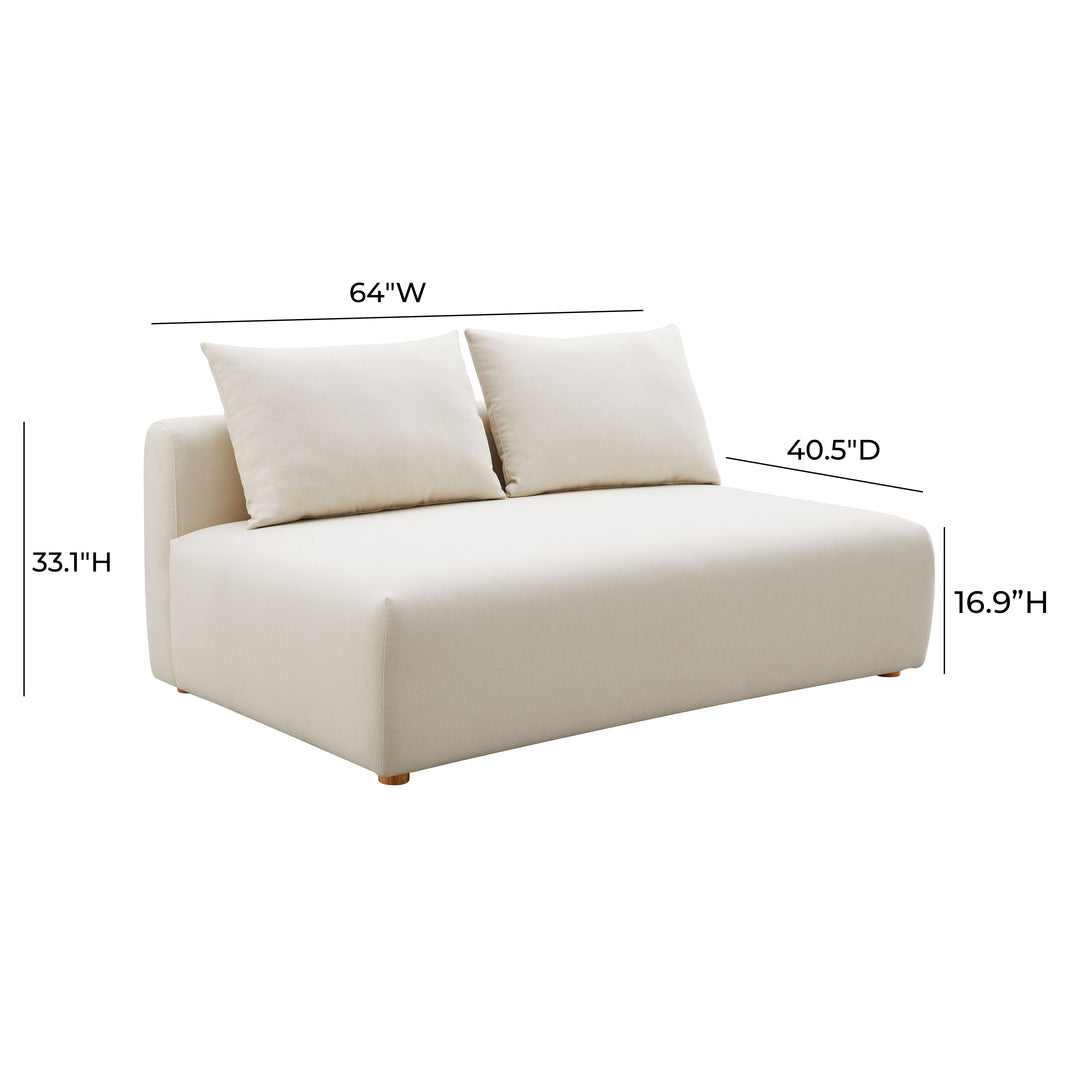 Sofá modular Loveseat sin descansabrazos Emory