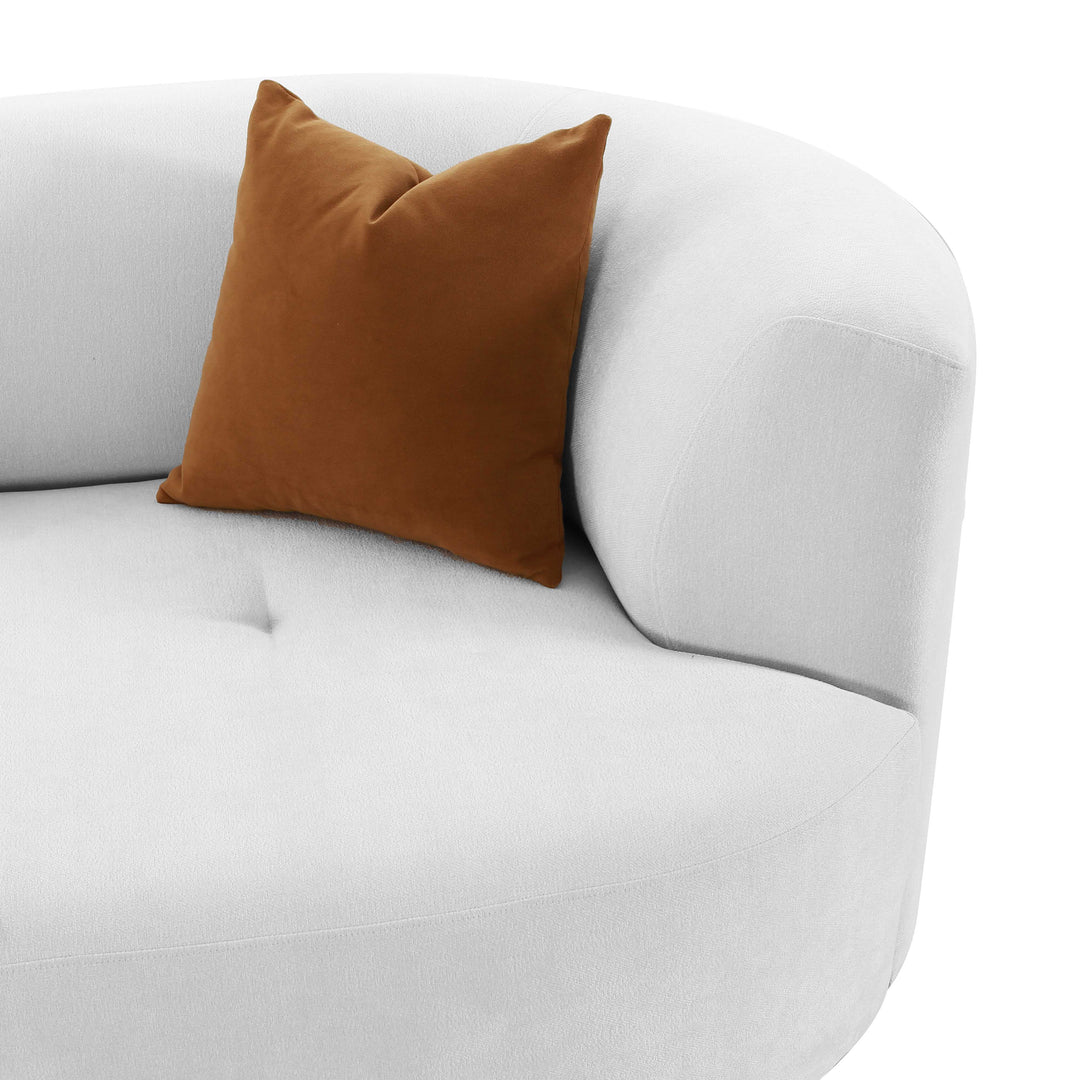 Sofá modular de dos piezas chaise gris o crema Anja - RAF