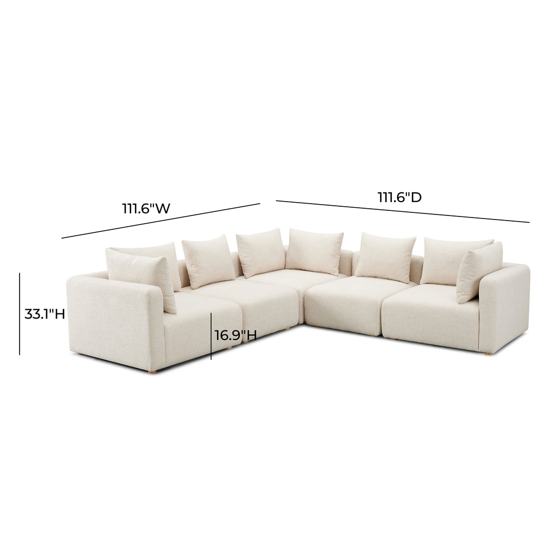 Sofá seccional modular de 5 piezas Emory