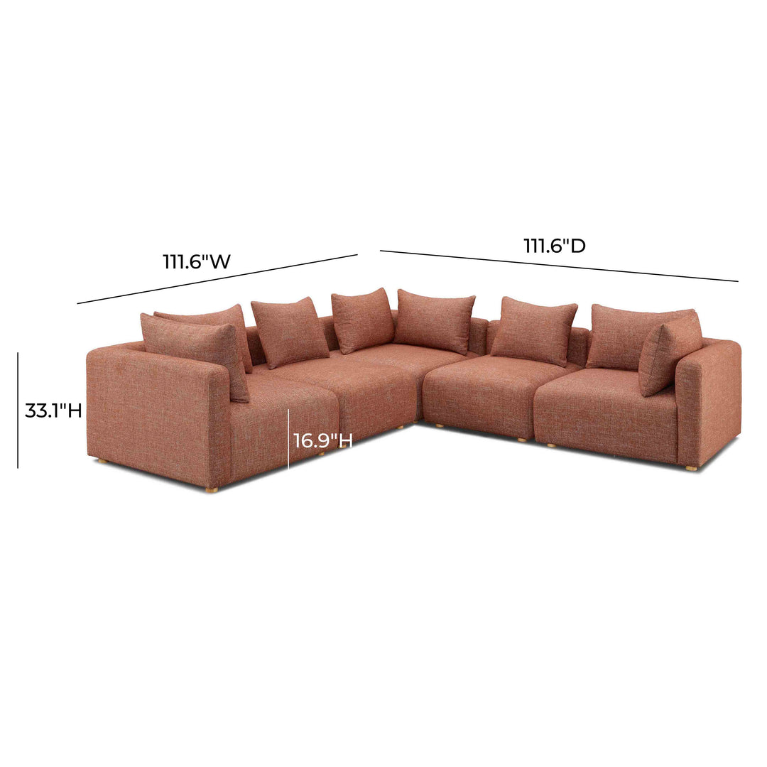 Sofá seccional modular de 5 piezas Emory