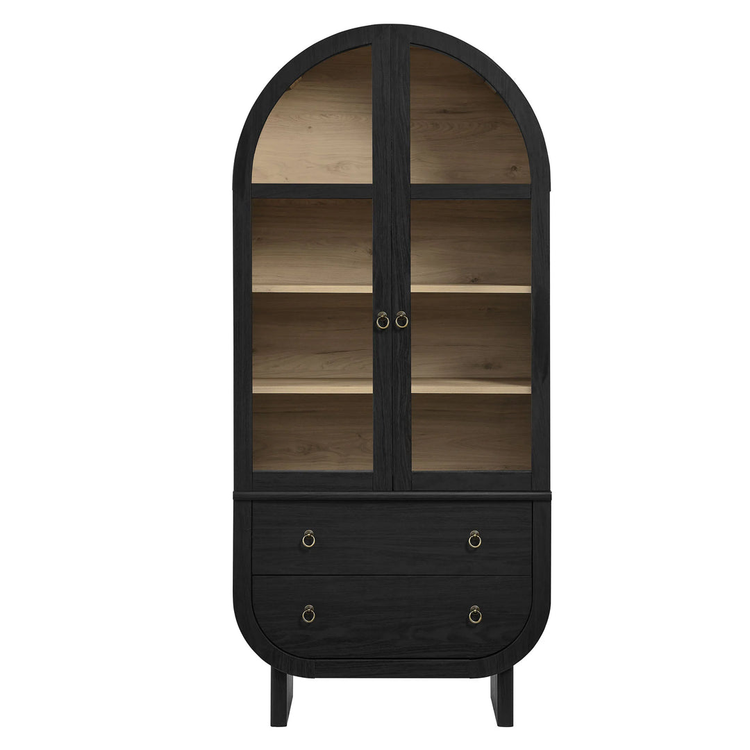 Vitrina arqueado negro Harr