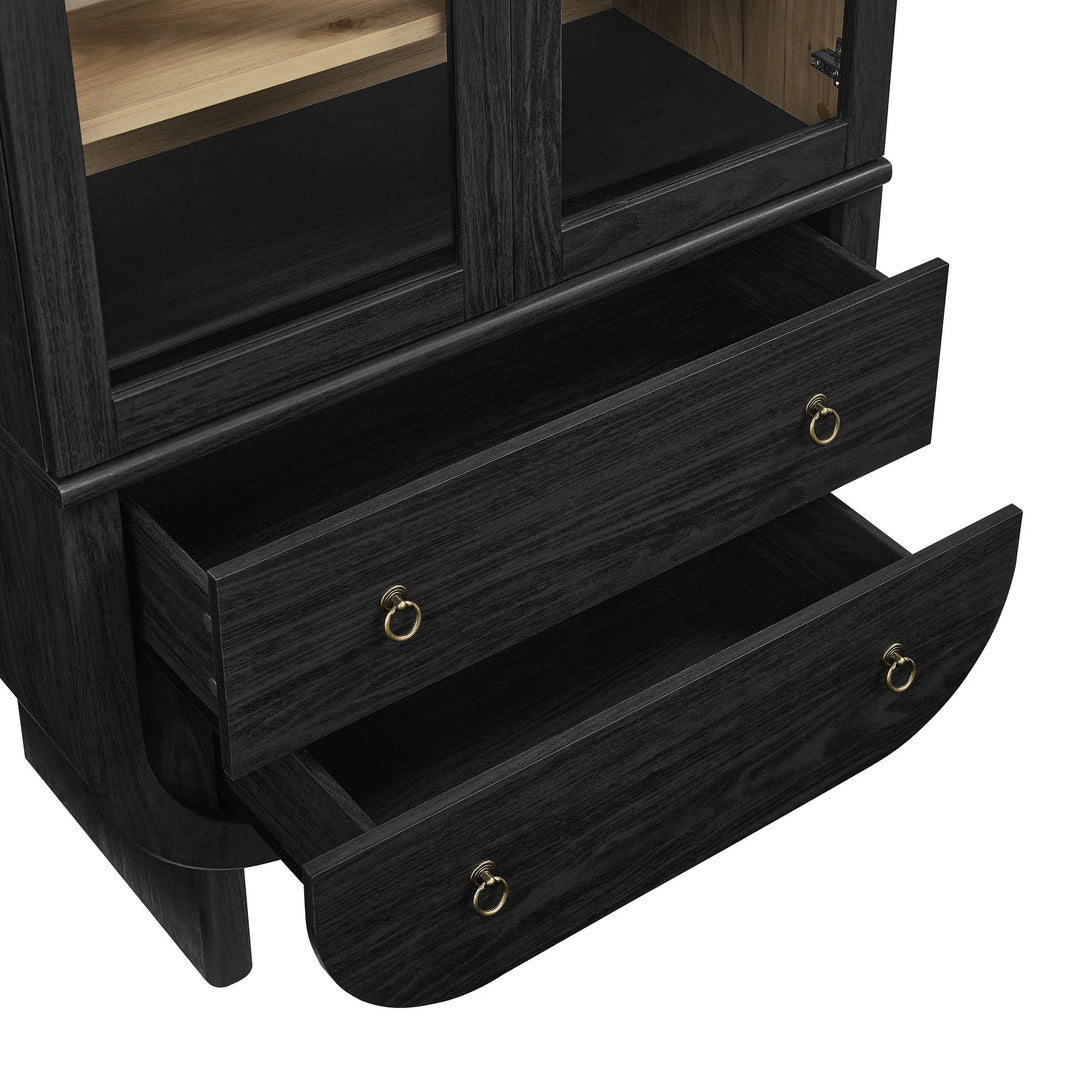 Vitrina arqueado negro Harr