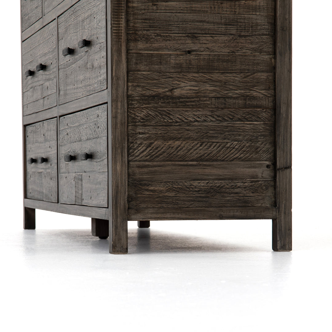 Cajonera de madera mixta recuperada Maik