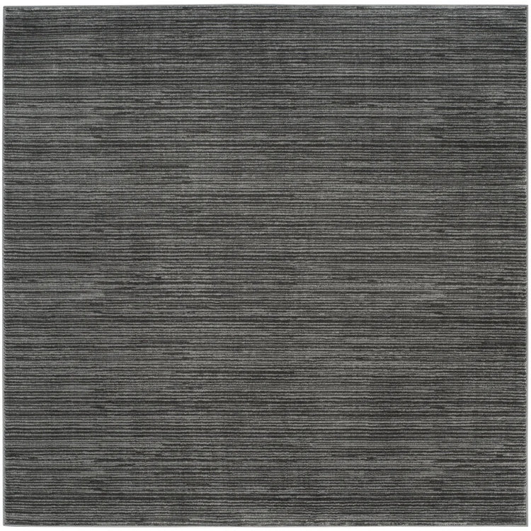 Tapete gris sólido con tonos estilo Ombre Cybill - 6’x9'.