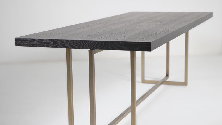 Video Mesa de comedor negra Noor 79” - 2 metros