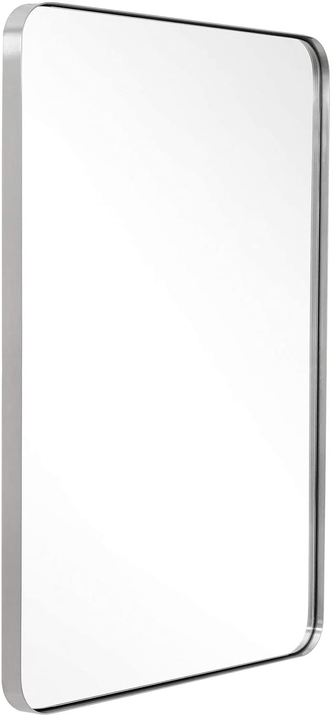 Espejo de pared para baño de acero inoxidable Odyssee