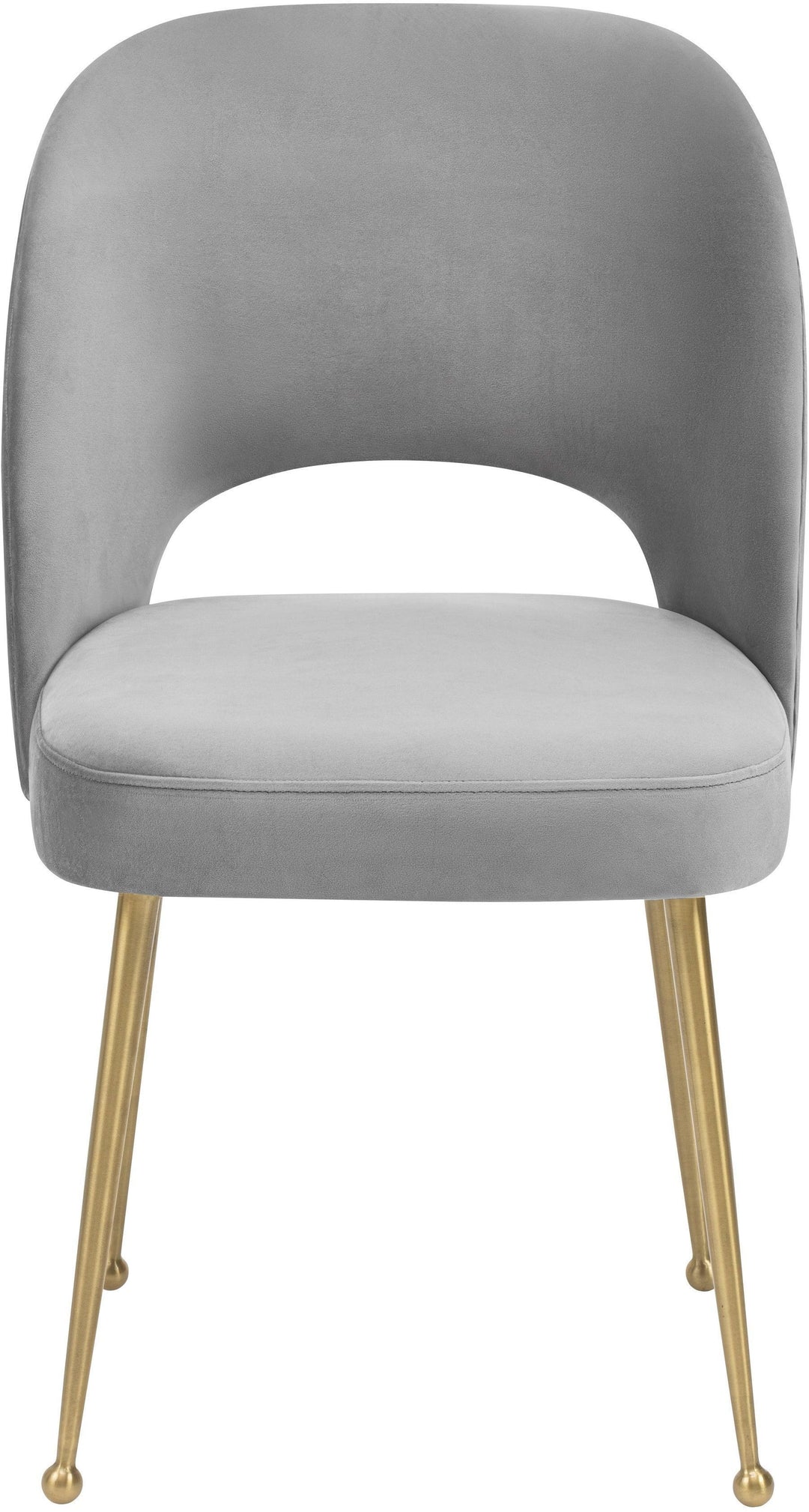 Silla para comedor de terciopelo moderno y base dorada Zuara