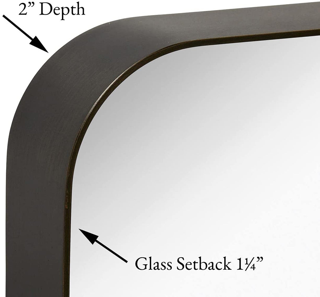 Espejo de pared contemporáneo de 18" x 48" Istvan