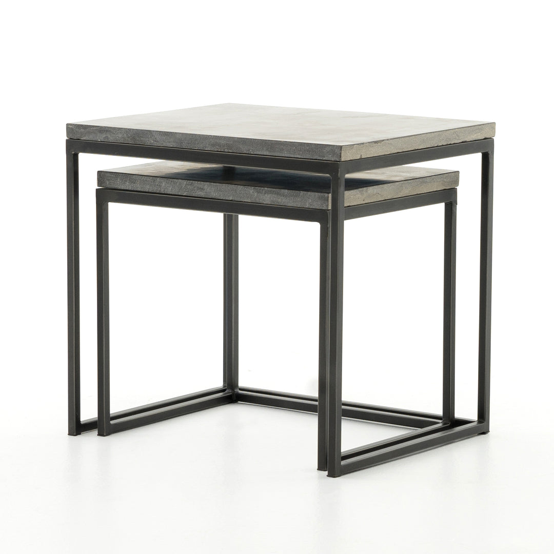 Mesa lateral para sala de nido con piedra azul Jeson