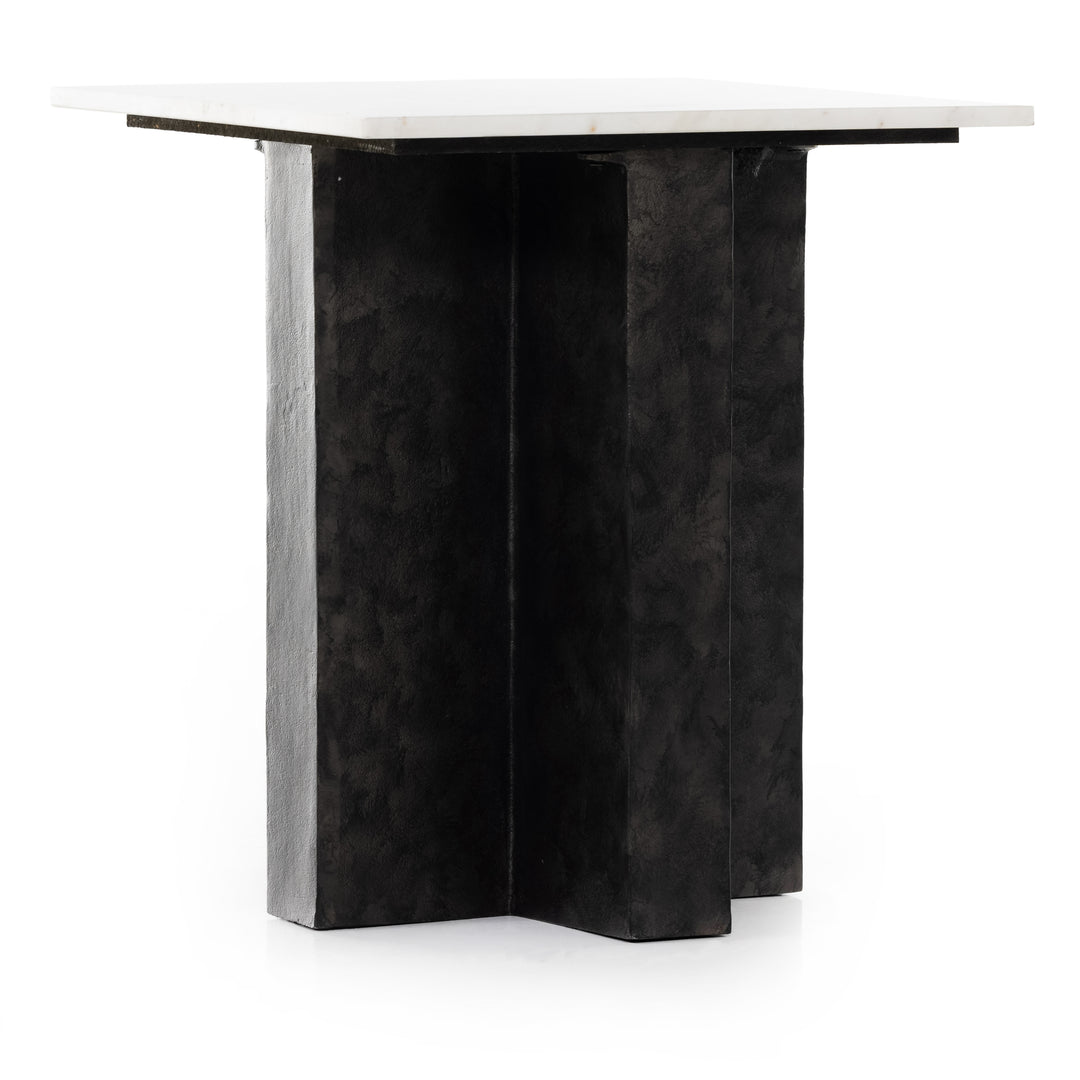 Mesa lateral para sala moderna con mármol sólido Jorg