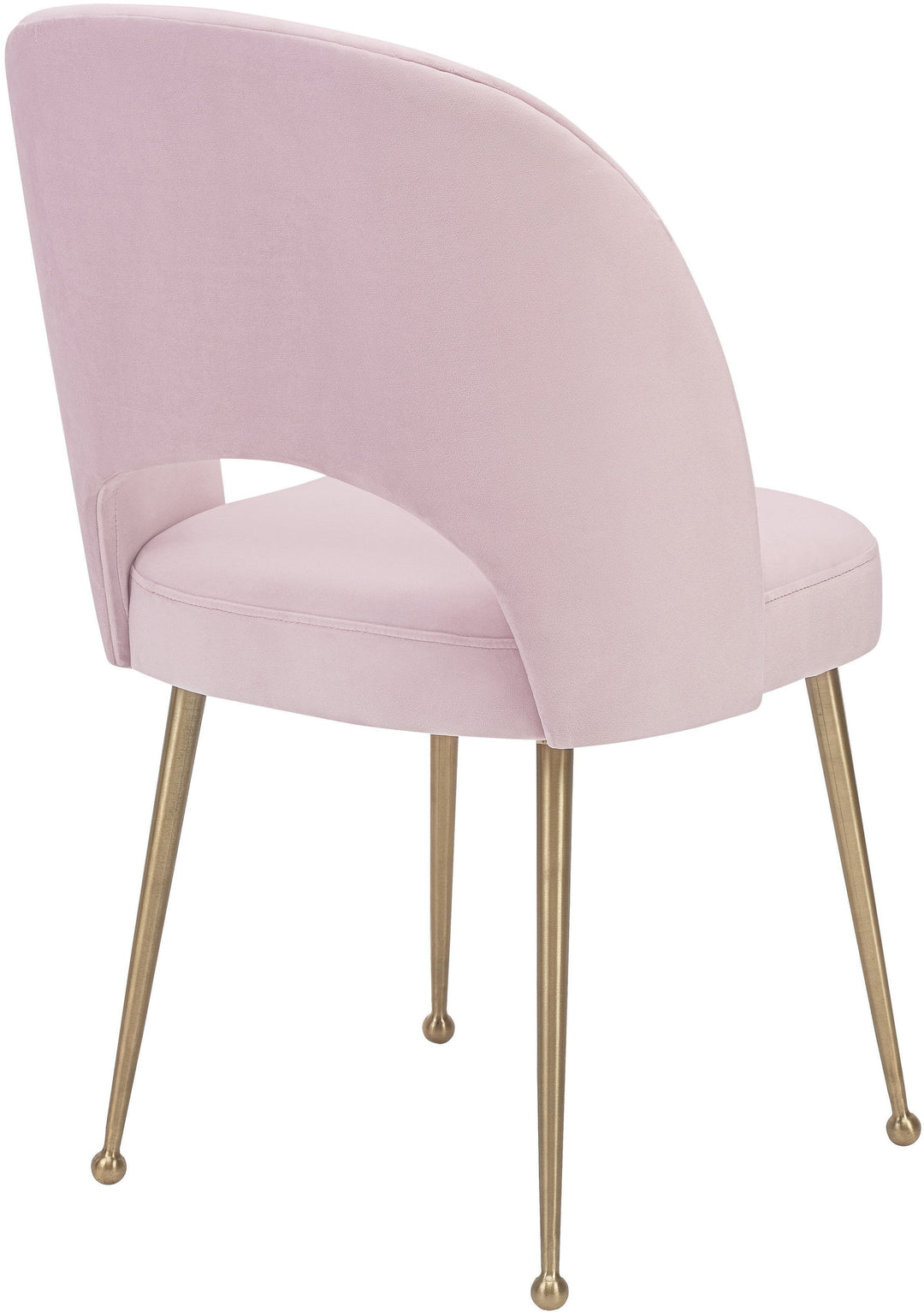 Silla para comedor de terciopelo moderno y base dorada Zuara