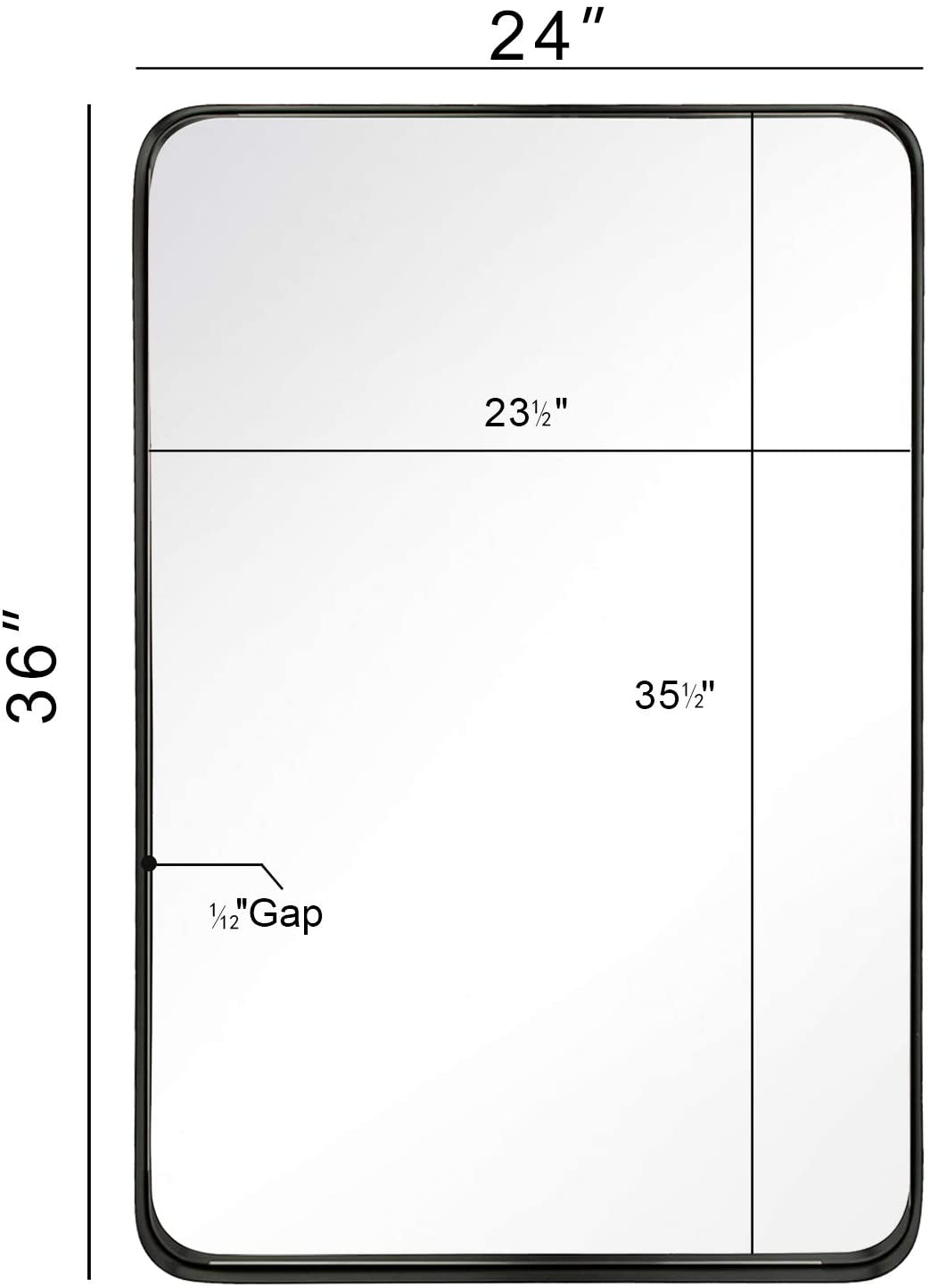 Espejo de pared para baño de acero inoxidable Odyssee