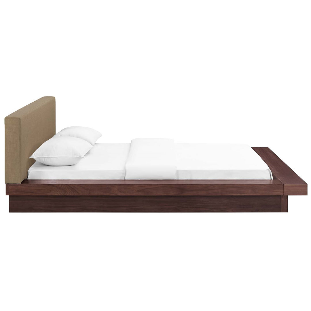 Cama Queen con plataforma de tela Mouna